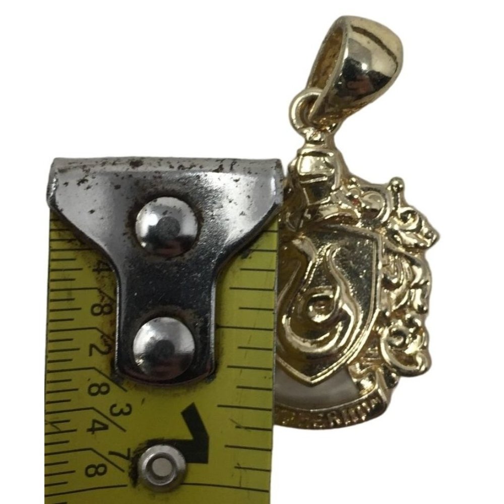 Slytherin Harry Potter Hogwarts Gold Tone Pendant - Picture 5 of 5